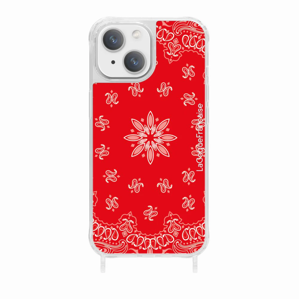 Coque Anneaux Imprimee Bandana Rouge - Image 18