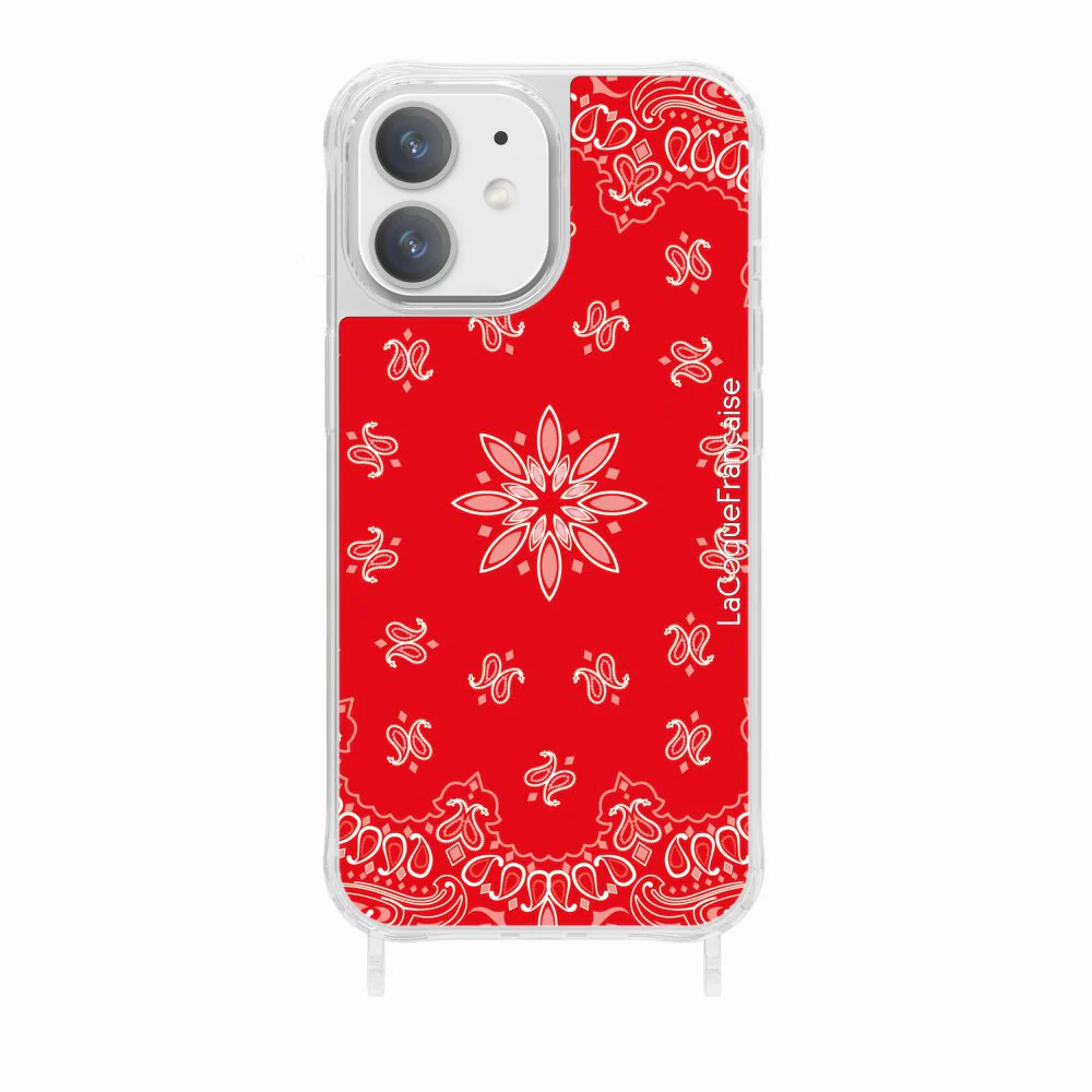 Coque Anneaux Imprimee Bandana Rouge - Image 21