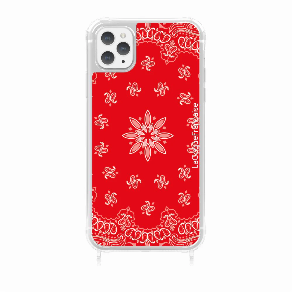 Coque Anneaux Imprimee Bandana Rouge - Image 22