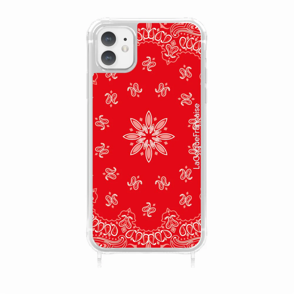 Coque Anneaux Imprimee Bandana Rouge - Image 24