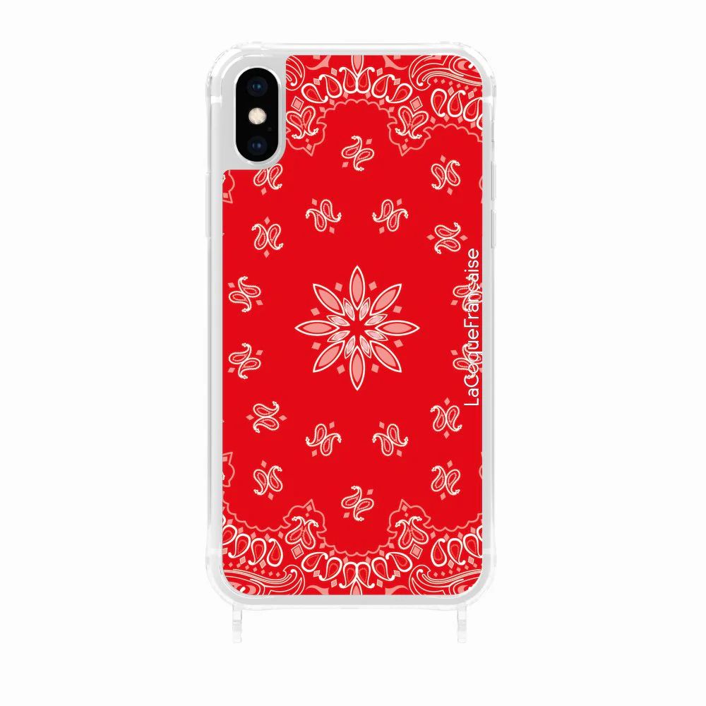 Coque Anneaux Imprimee Bandana Rouge - Image 25