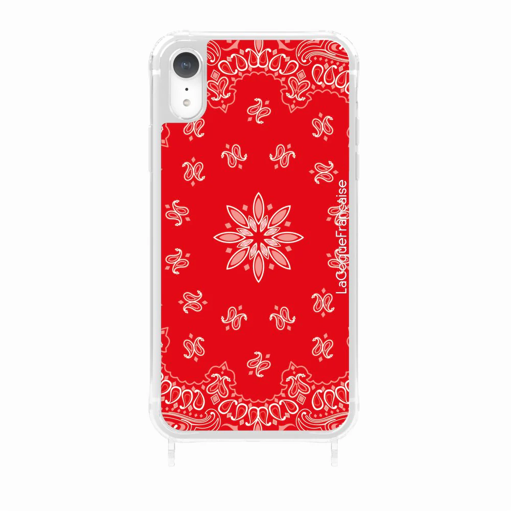 Coque Anneaux Imprimee Bandana Rouge - Image 27