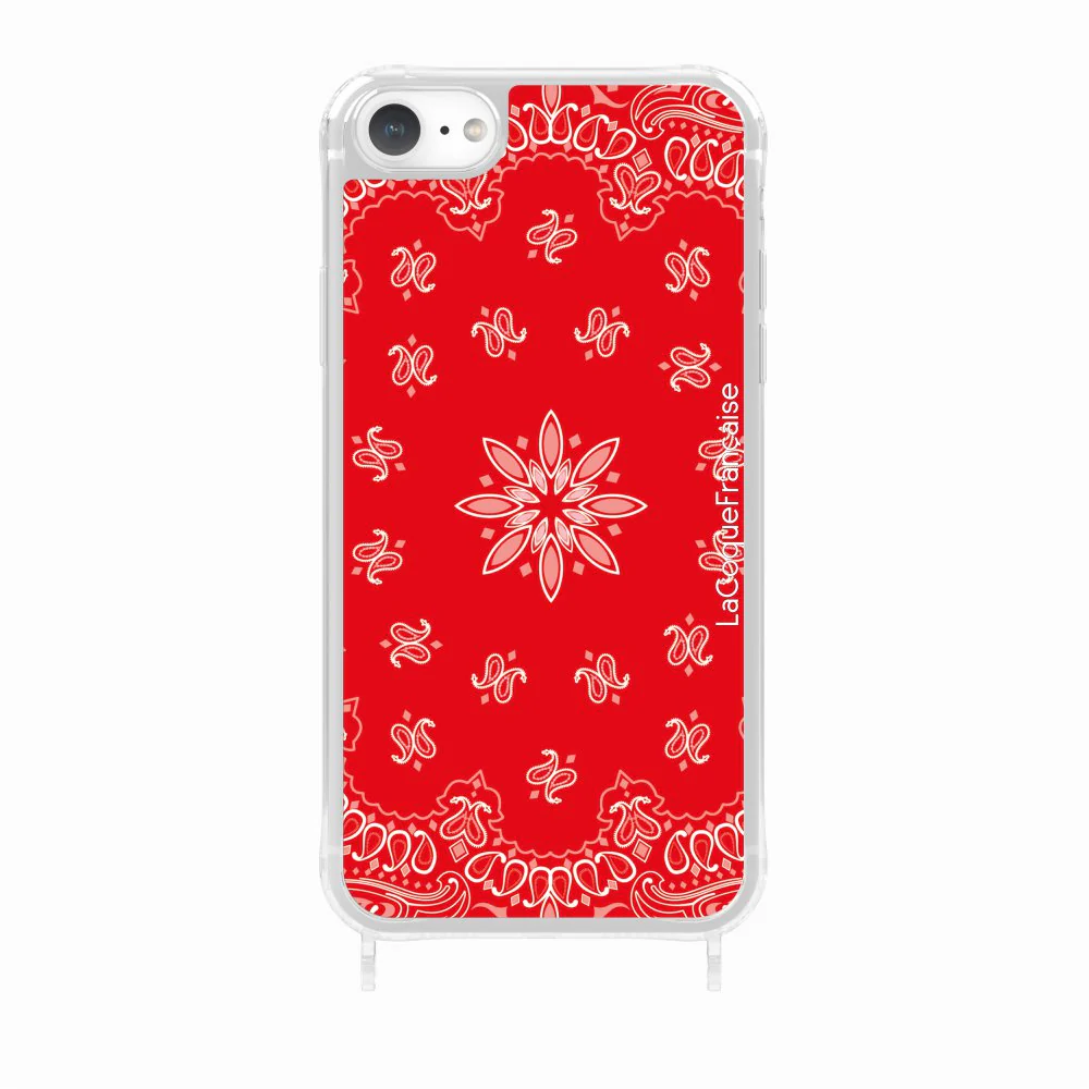 Coque Anneaux Imprimee Bandana Rouge - Image 28