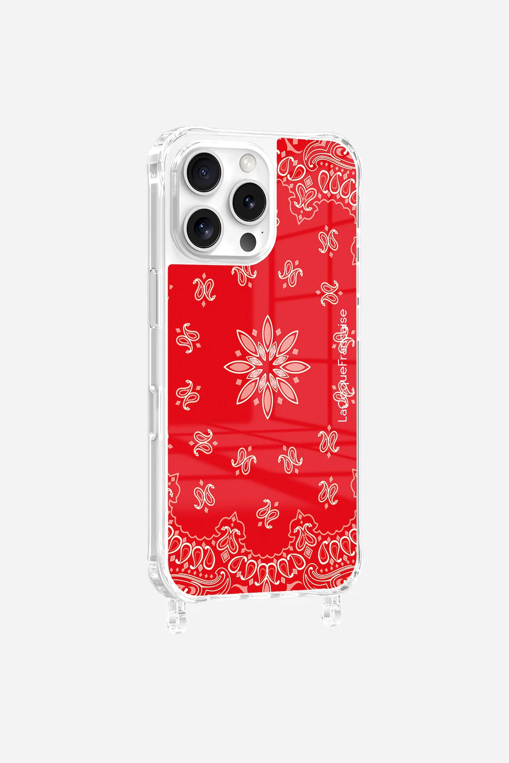 Coque Anneaux Imprimee Bandana Rouge - Image 4