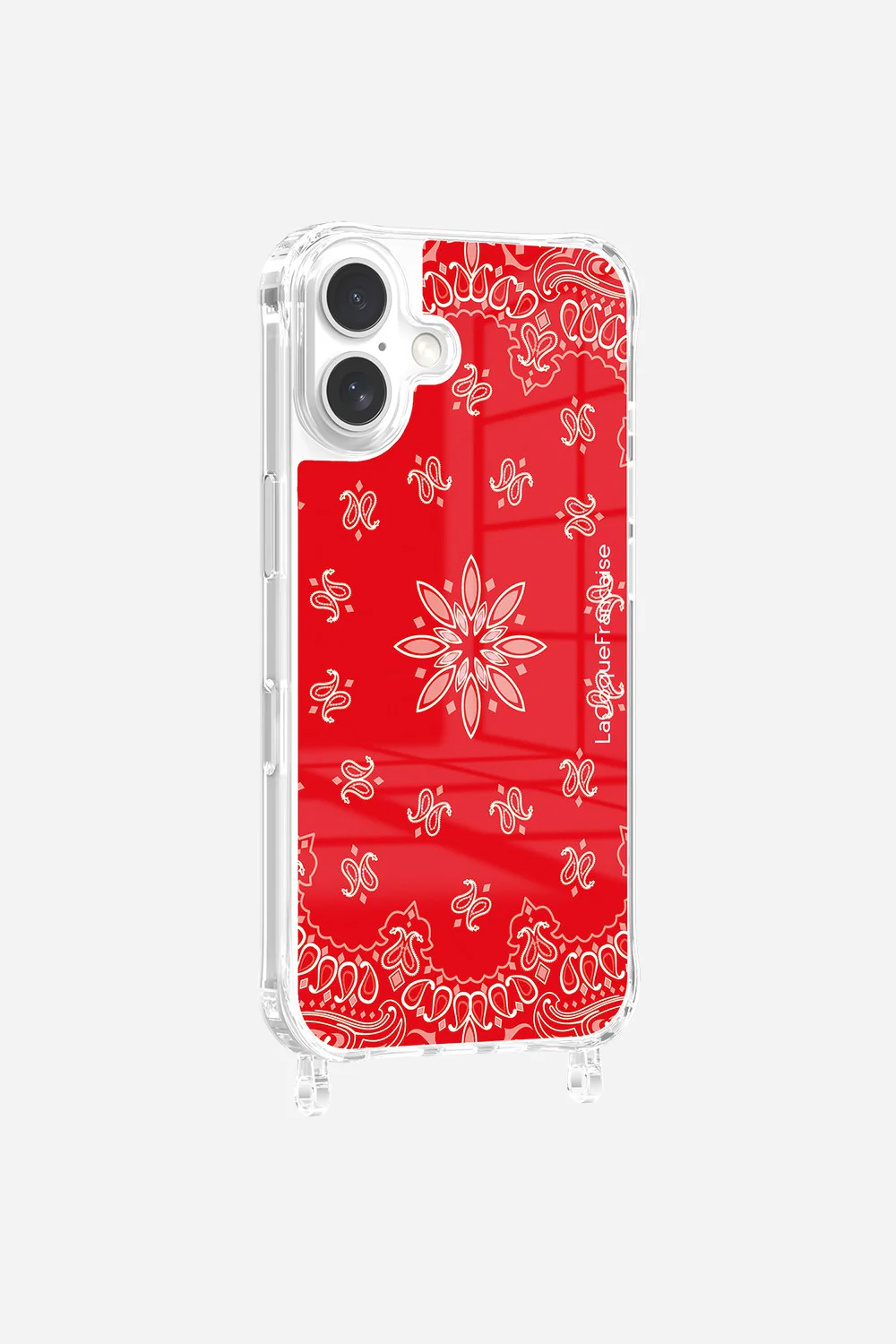 Coque Anneaux Imprimee Bandana Rouge - Image 5
