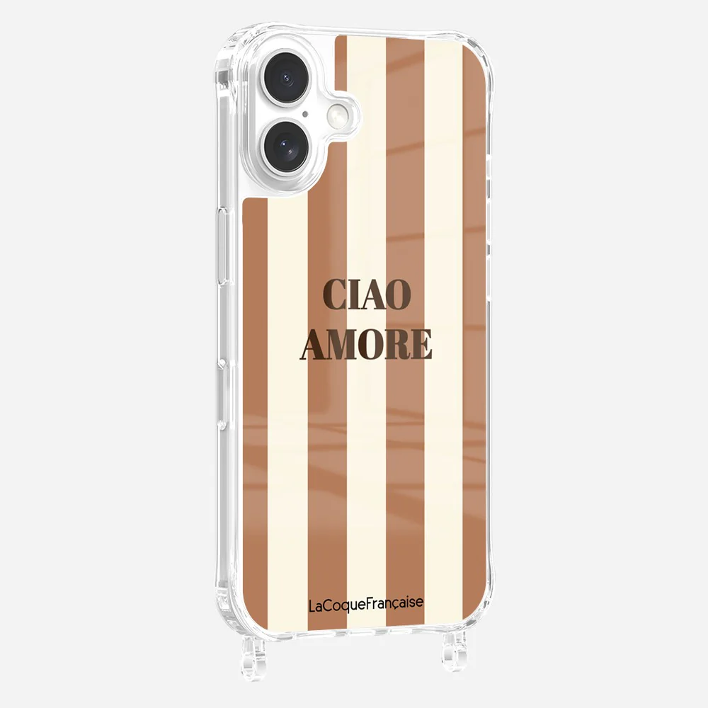 Coque Anneaux Imprimee Ciao Amore Beige - Image 8