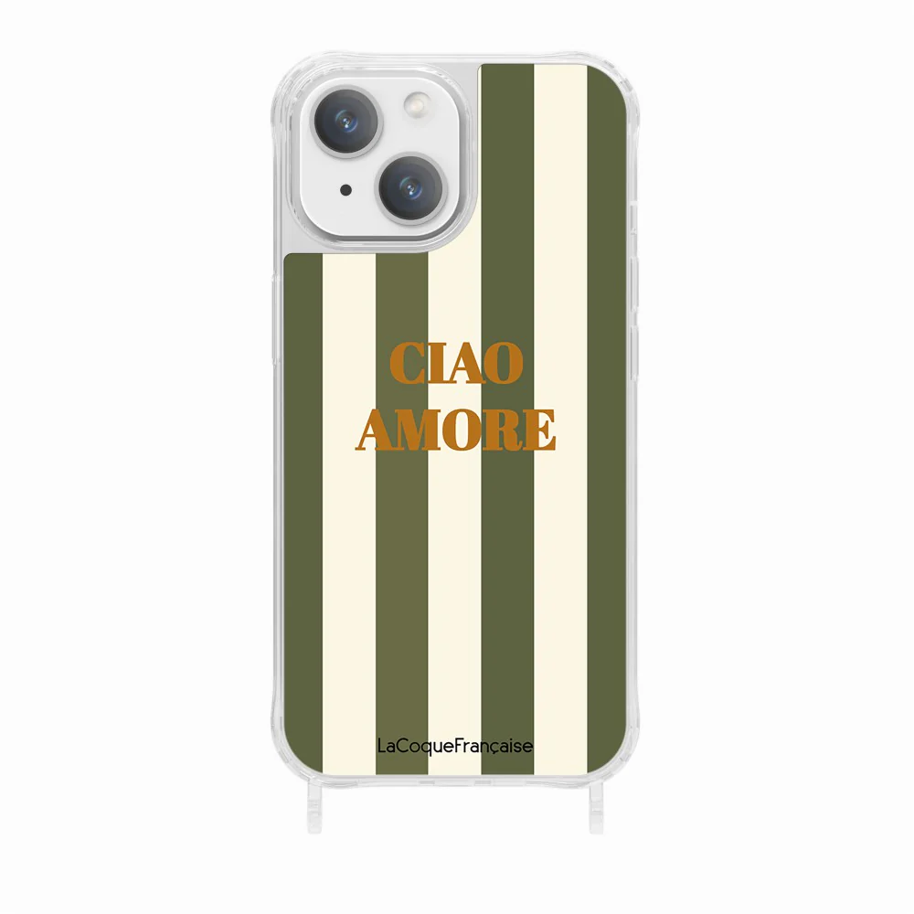Coque Anneaux Imprimee Ciao Amore Kaki - Image 12