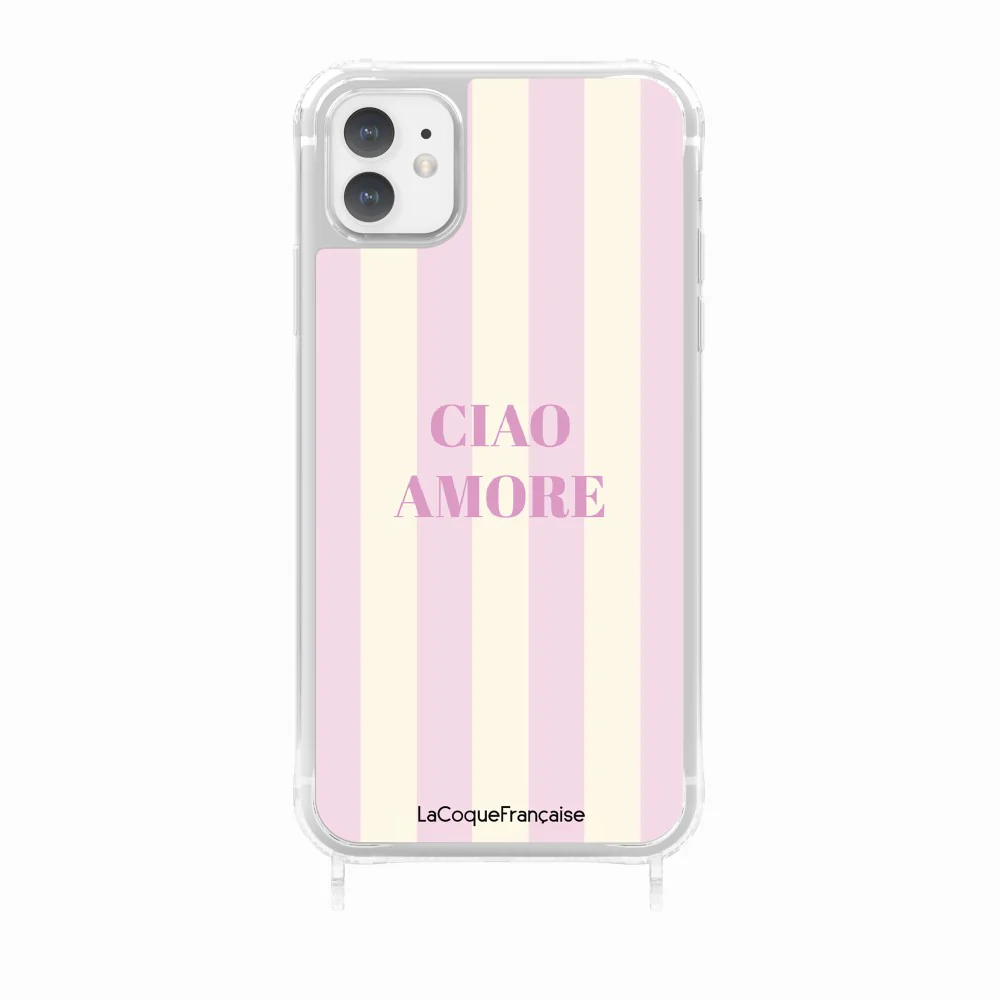 Coque Anneaux Imprimee Ciao Amore Rose - Image 24