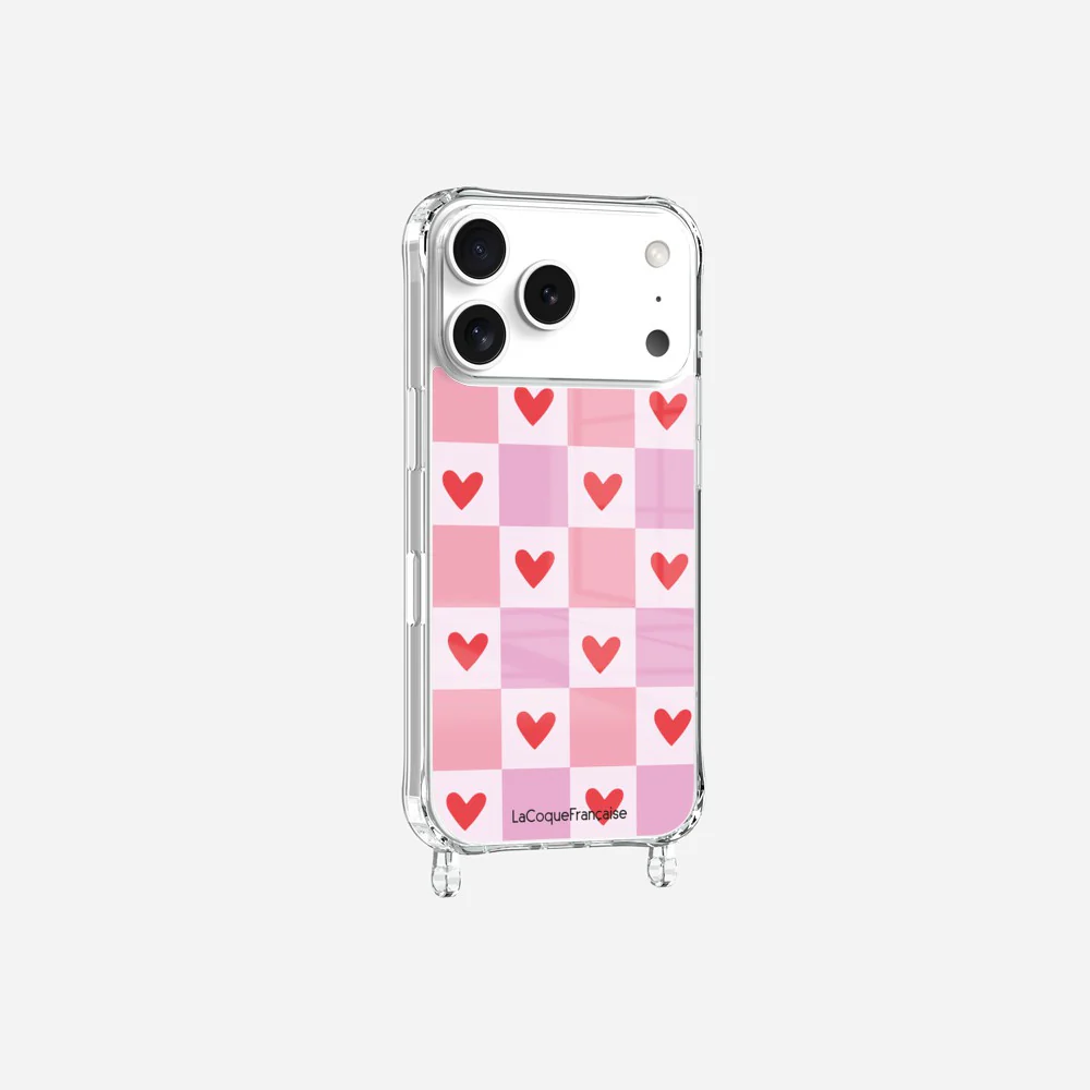 Coque Anneaux Imprimee Coeur Carreau - Image 3