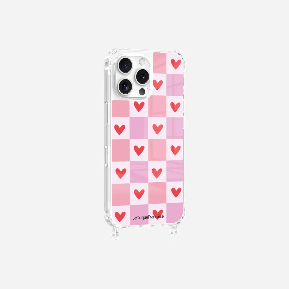Coque Anneaux Imprimee Coeur Carreau - Image 7