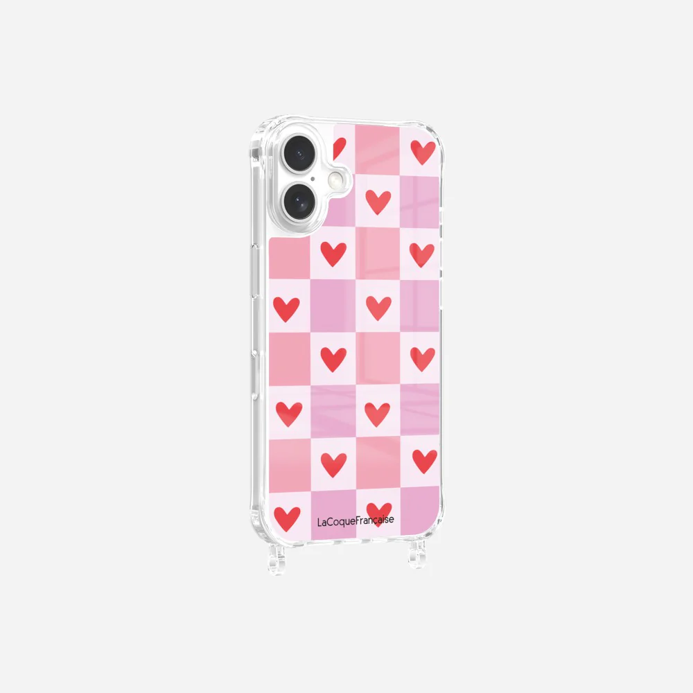 Coque Anneaux Imprimee Coeur Carreau - Image 8
