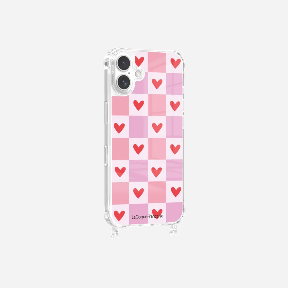 Coque Anneaux Imprimee Coeur Carreau - Image 9