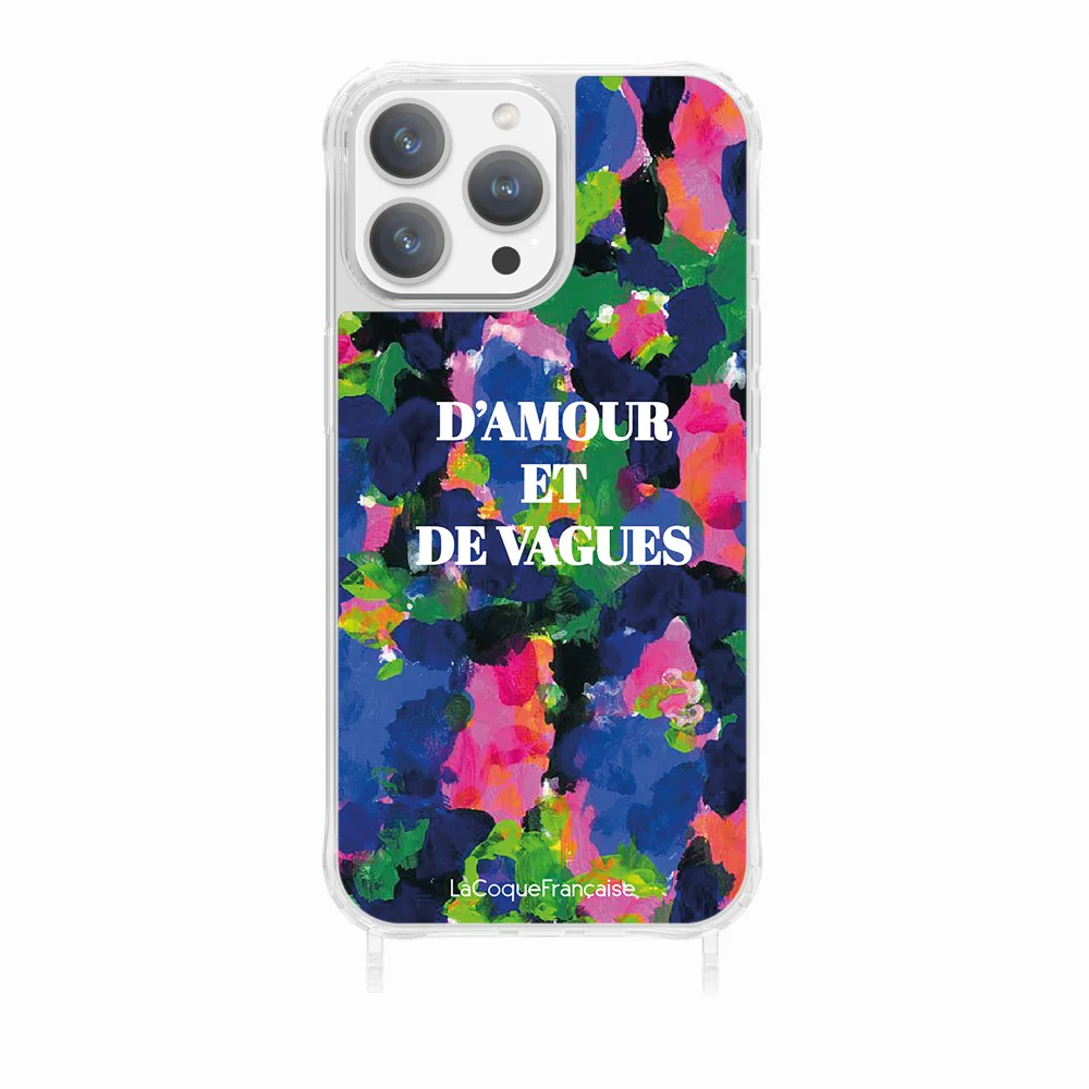 Coque Anneaux Imprimee D'amour Et De Vagues Bleu - Image 11