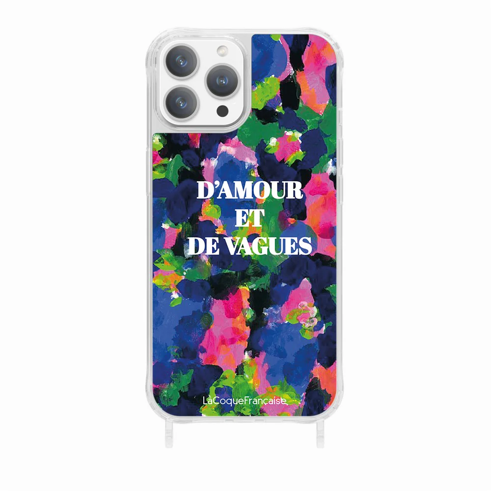 Coque Anneaux Imprimee D'amour Et De Vagues Bleu - Image 12