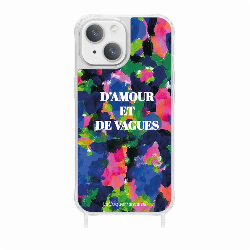 Coque Anneaux Imprimee D'amour Et De Vagues Bleu - Image 13