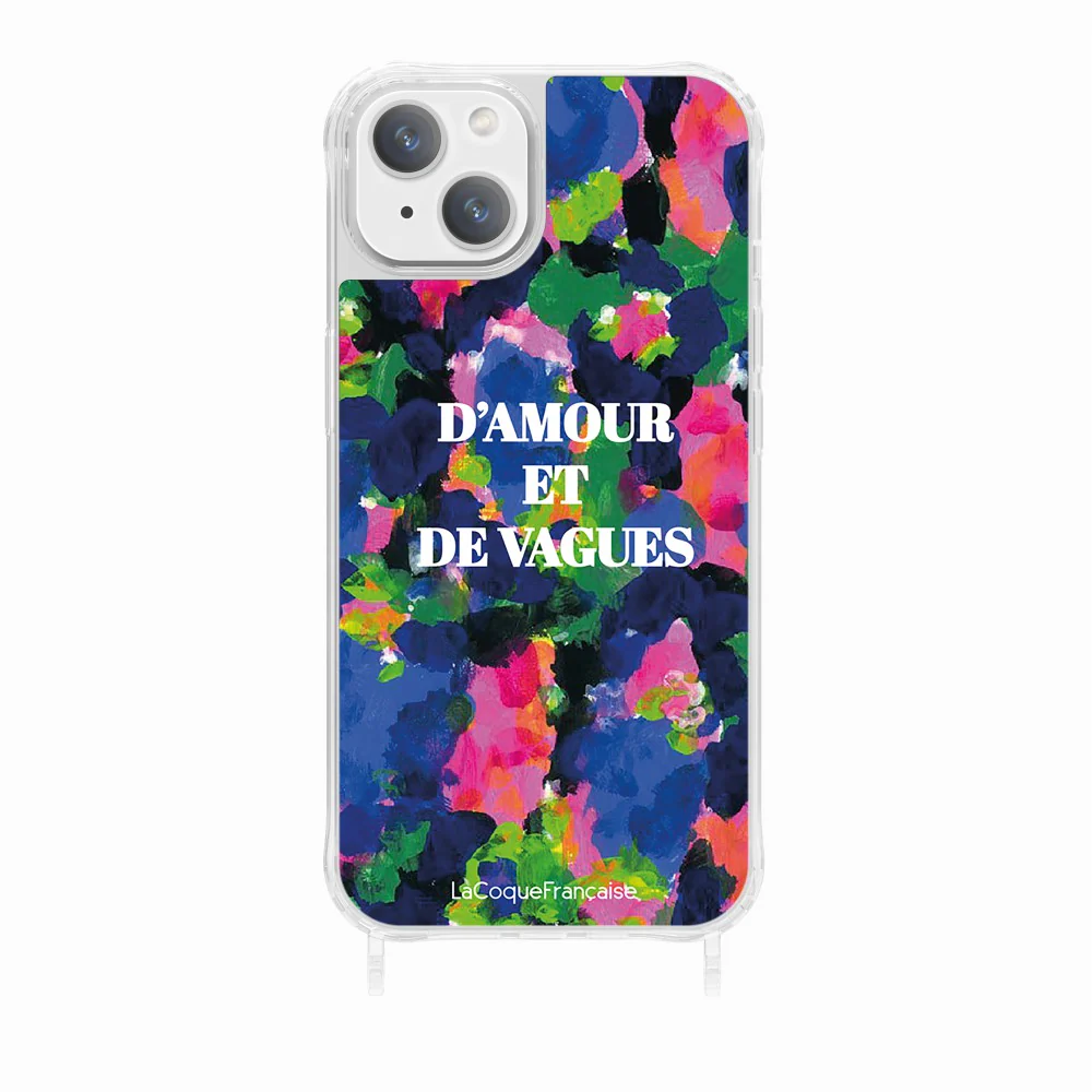 Coque Anneaux Imprimee D'amour Et De Vagues Bleu - Image 17
