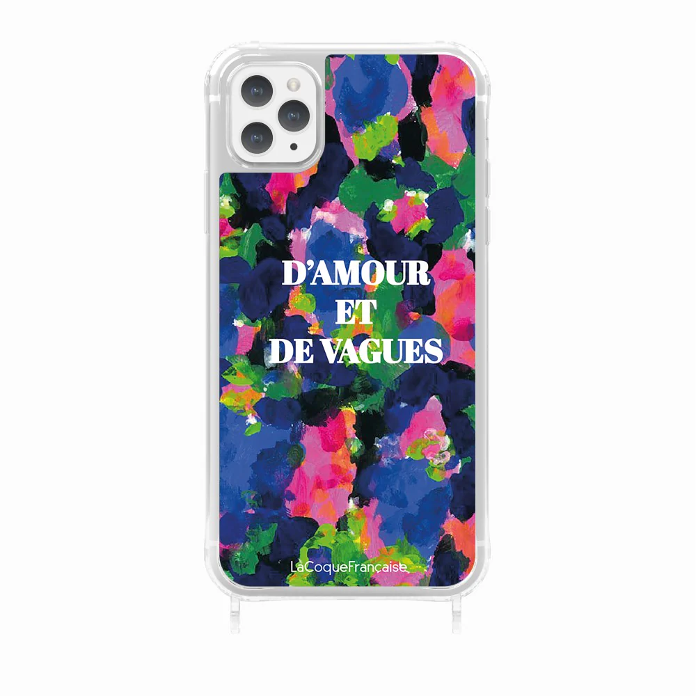 Coque Anneaux Imprimee D'amour Et De Vagues Bleu - Image 22