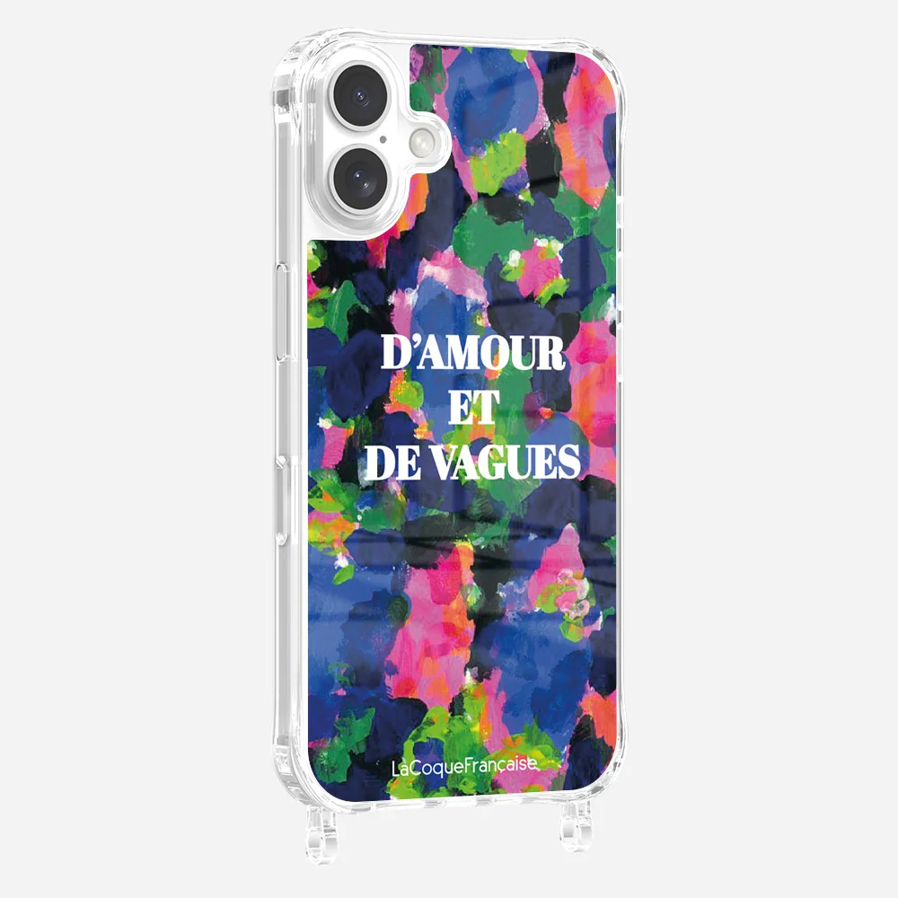 Coque Anneaux Imprimee D'amour Et De Vagues Bleu - Image 5