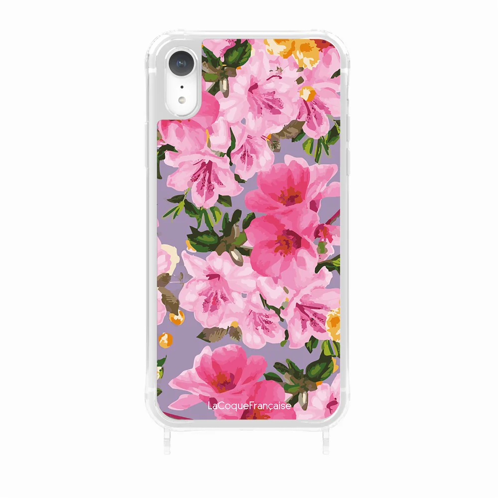 Coque Anneaux Imprimee Fleuri Rose - Image 27