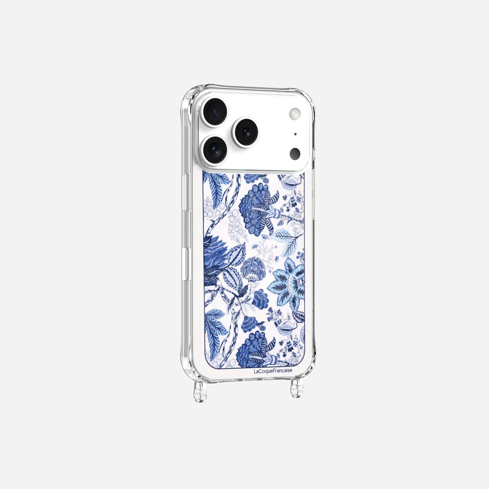 Coque Anneaux Imprimee Foulard Fleurs Bleues - Image 29