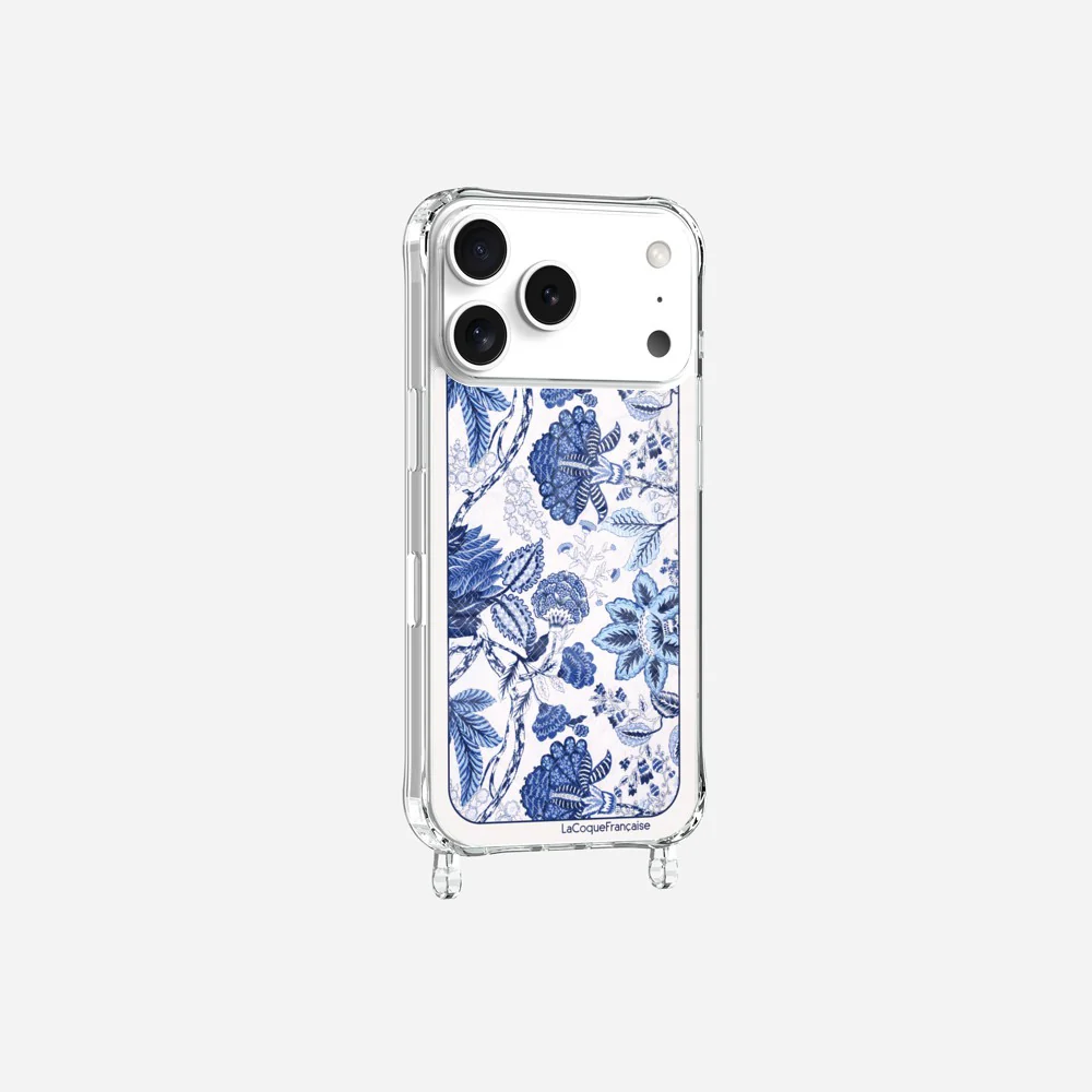 Coque Anneaux Imprimee Foulard Fleurs Bleues - Image 30