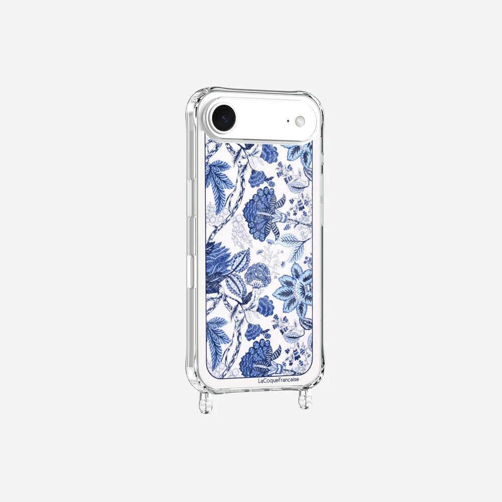 Coque Anneaux Imprimee Foulard Fleurs Bleues - Image 31