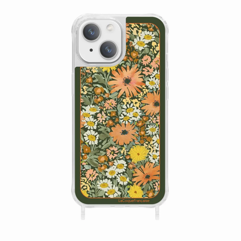 Coque Anneaux Imprimee Foulard Fleurs Oranges - Image 13