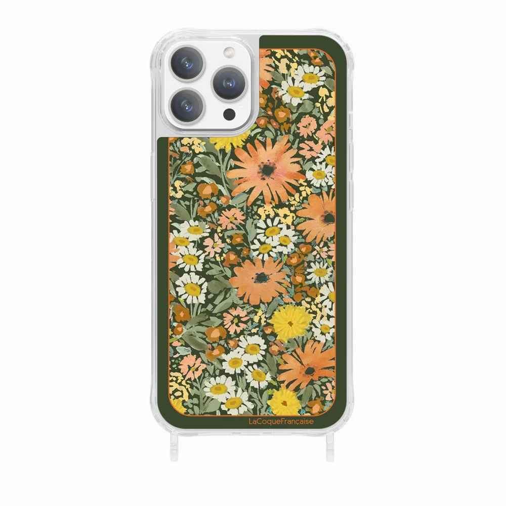 Coque Anneaux Imprimee Foulard Fleurs Oranges - Image 16