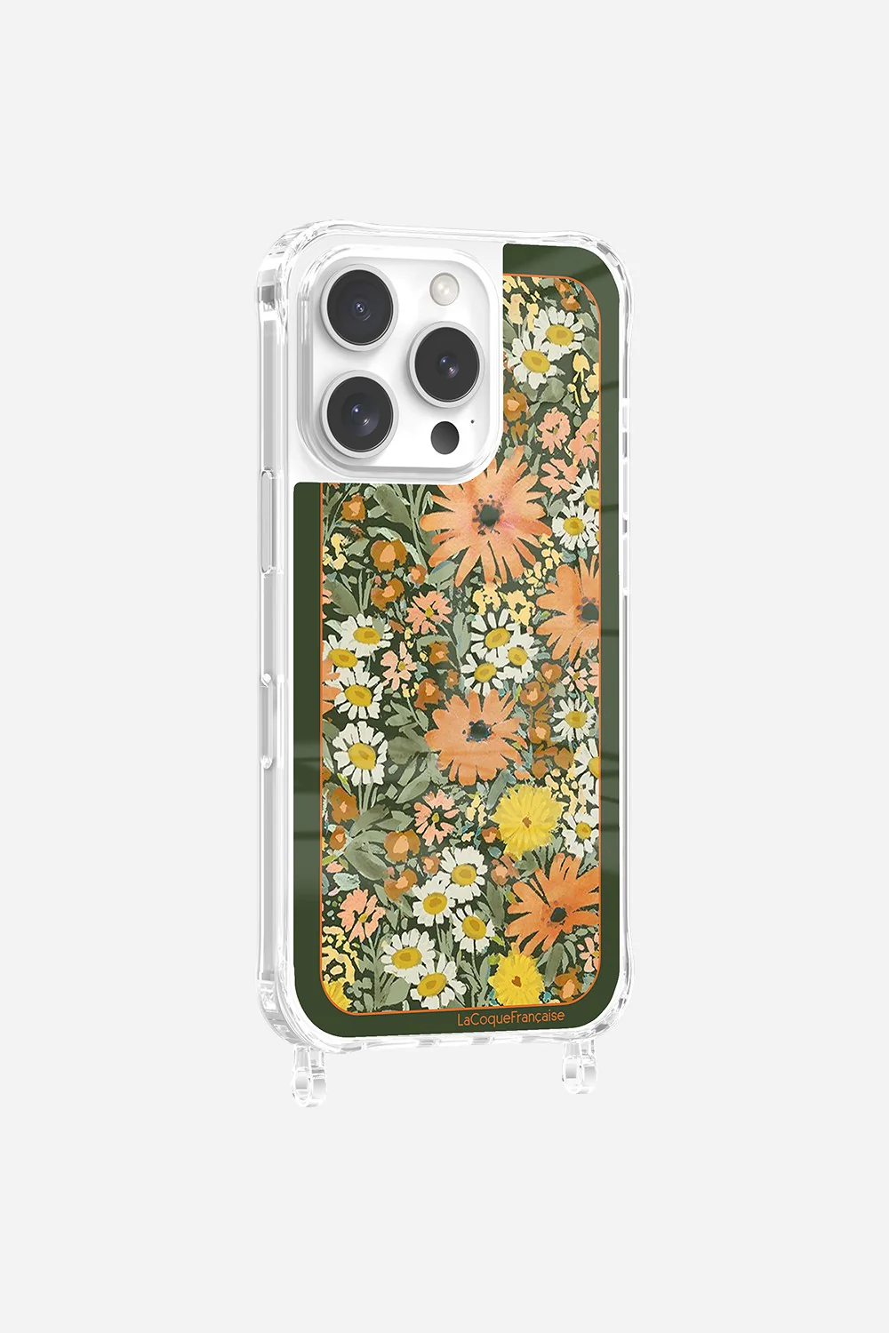 Coque Anneaux Imprimee Foulard Fleurs Oranges - Image 3