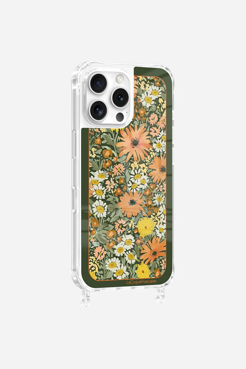 Coque Anneaux Imprimee Foulard Fleurs Oranges - Image 4