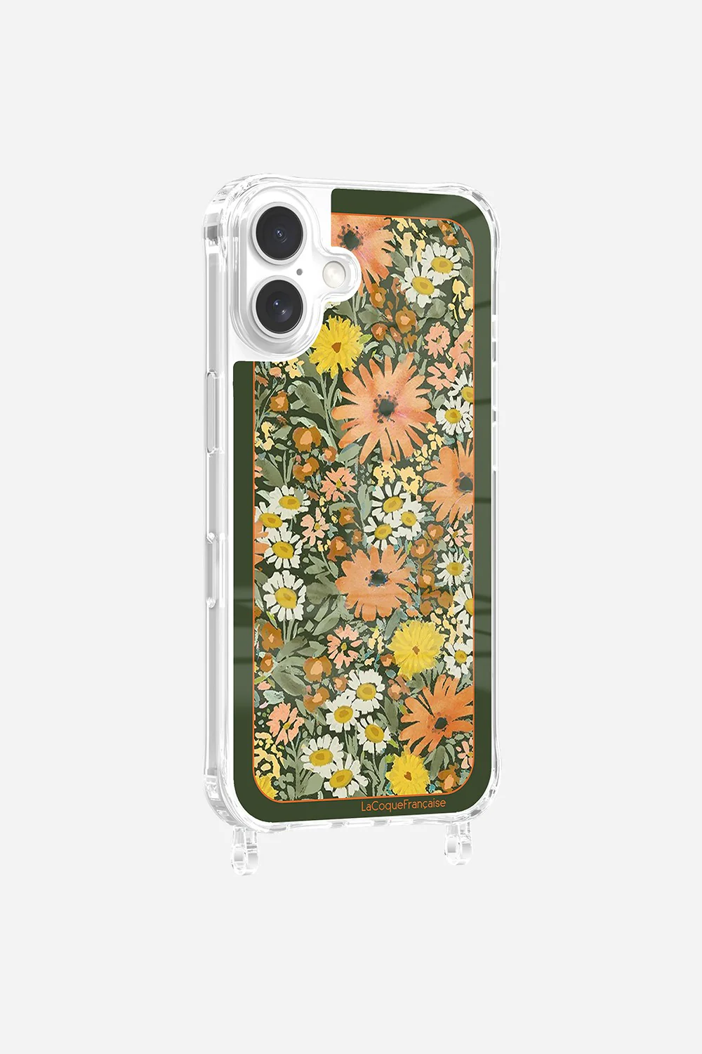 Coque Anneaux Imprimee Foulard Fleurs Oranges - Image 5