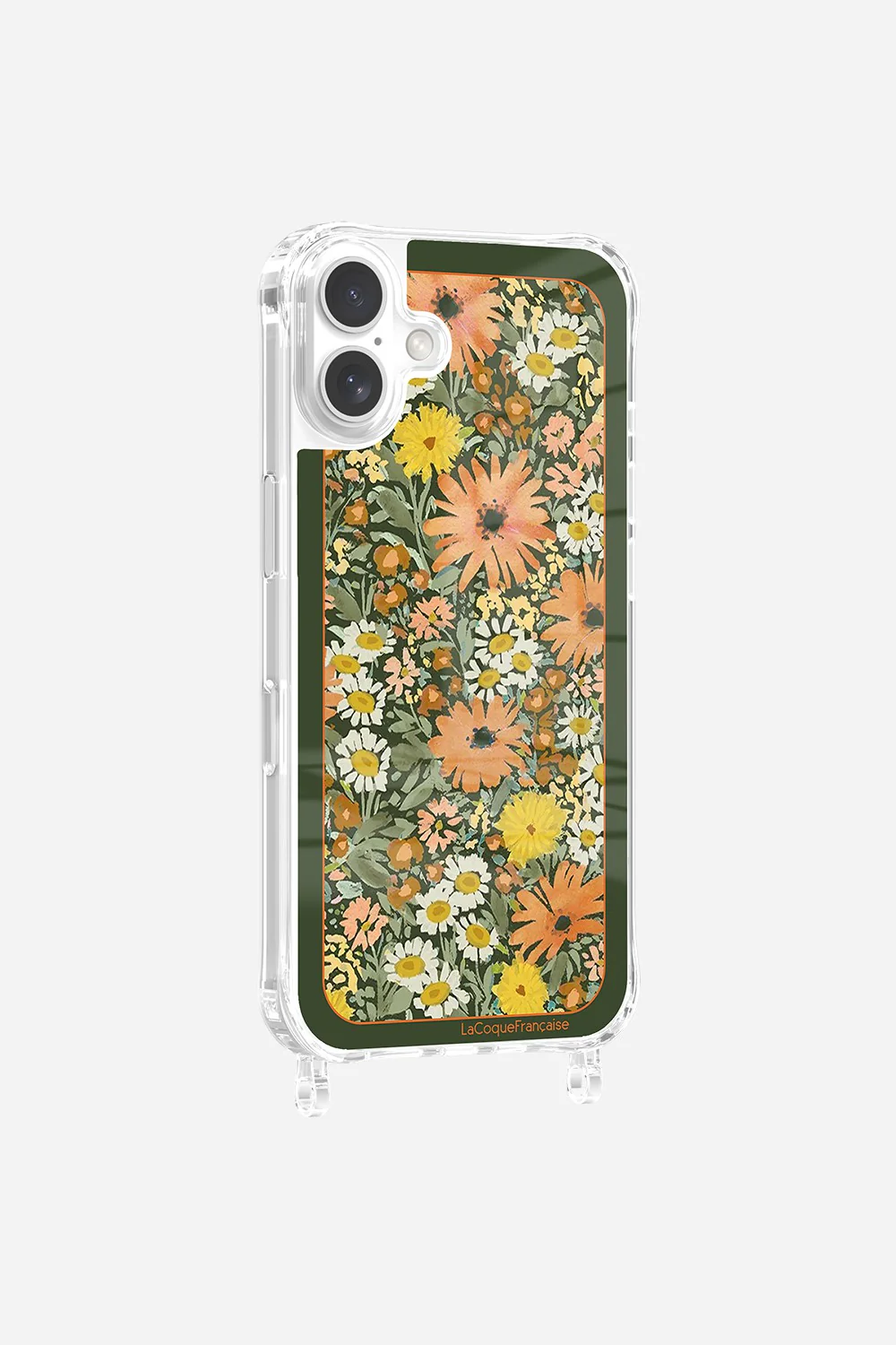 Coque Anneaux Imprimee Foulard Fleurs Oranges - Image 6