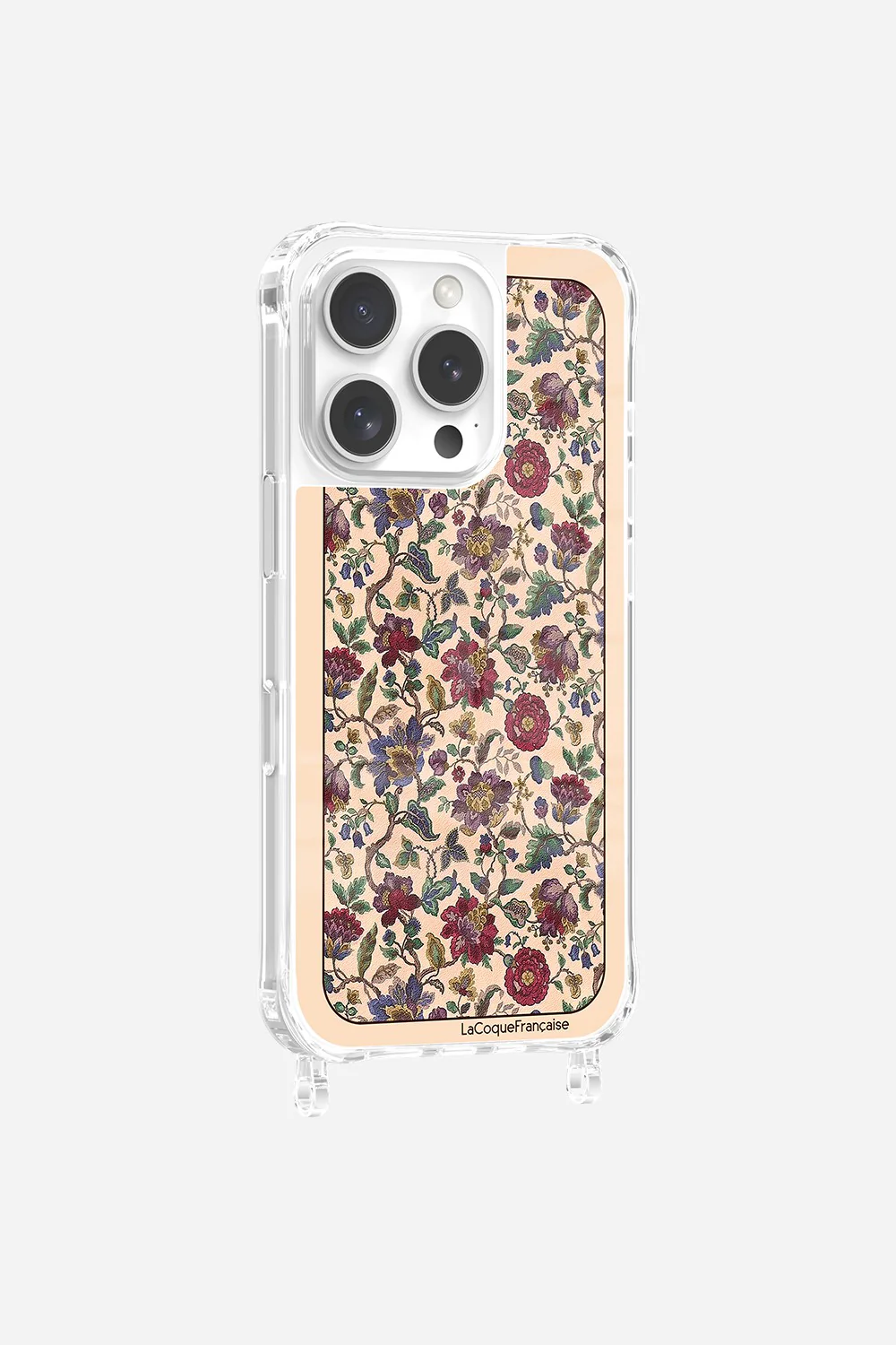 Coque Anneaux Imprimee Foulard Fleurs Rouges - Image 3