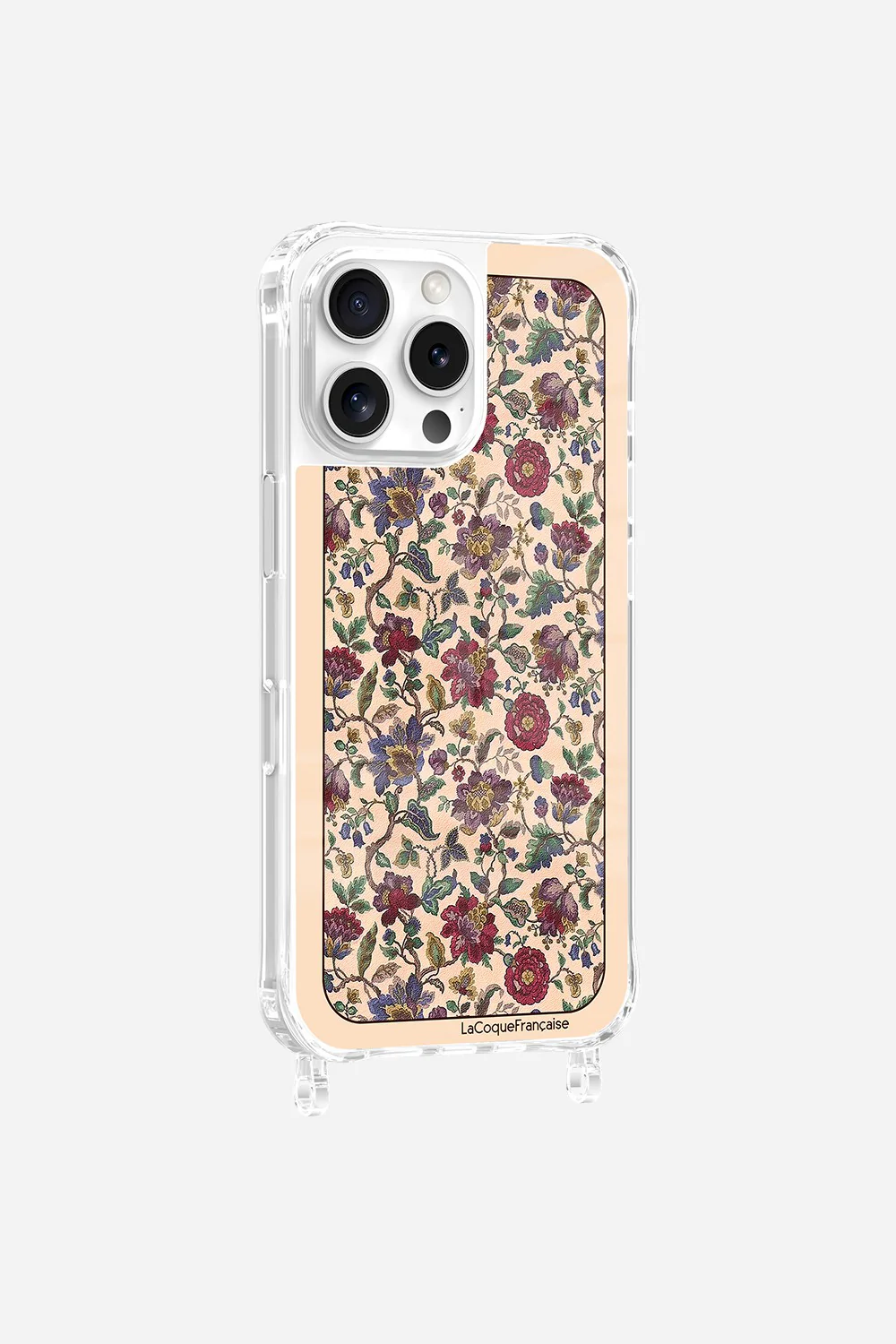 Coque Anneaux Imprimee Foulard Fleurs Rouges - Image 4