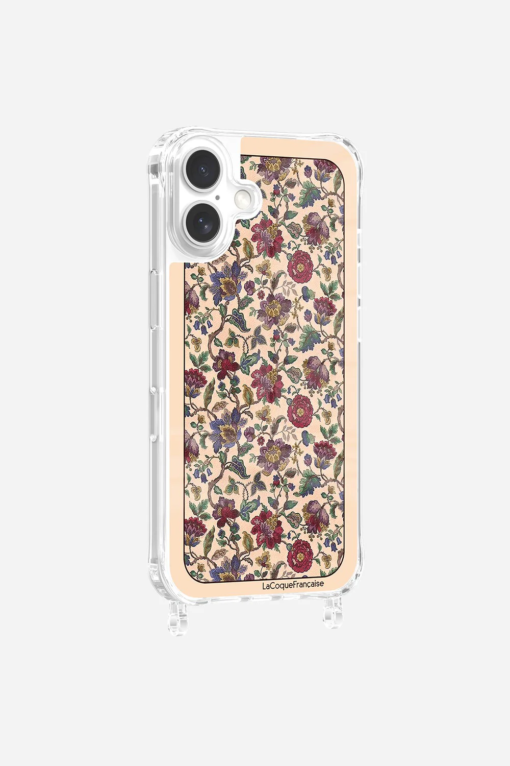 Coque Anneaux Imprimee Foulard Fleurs Rouges - Image 5