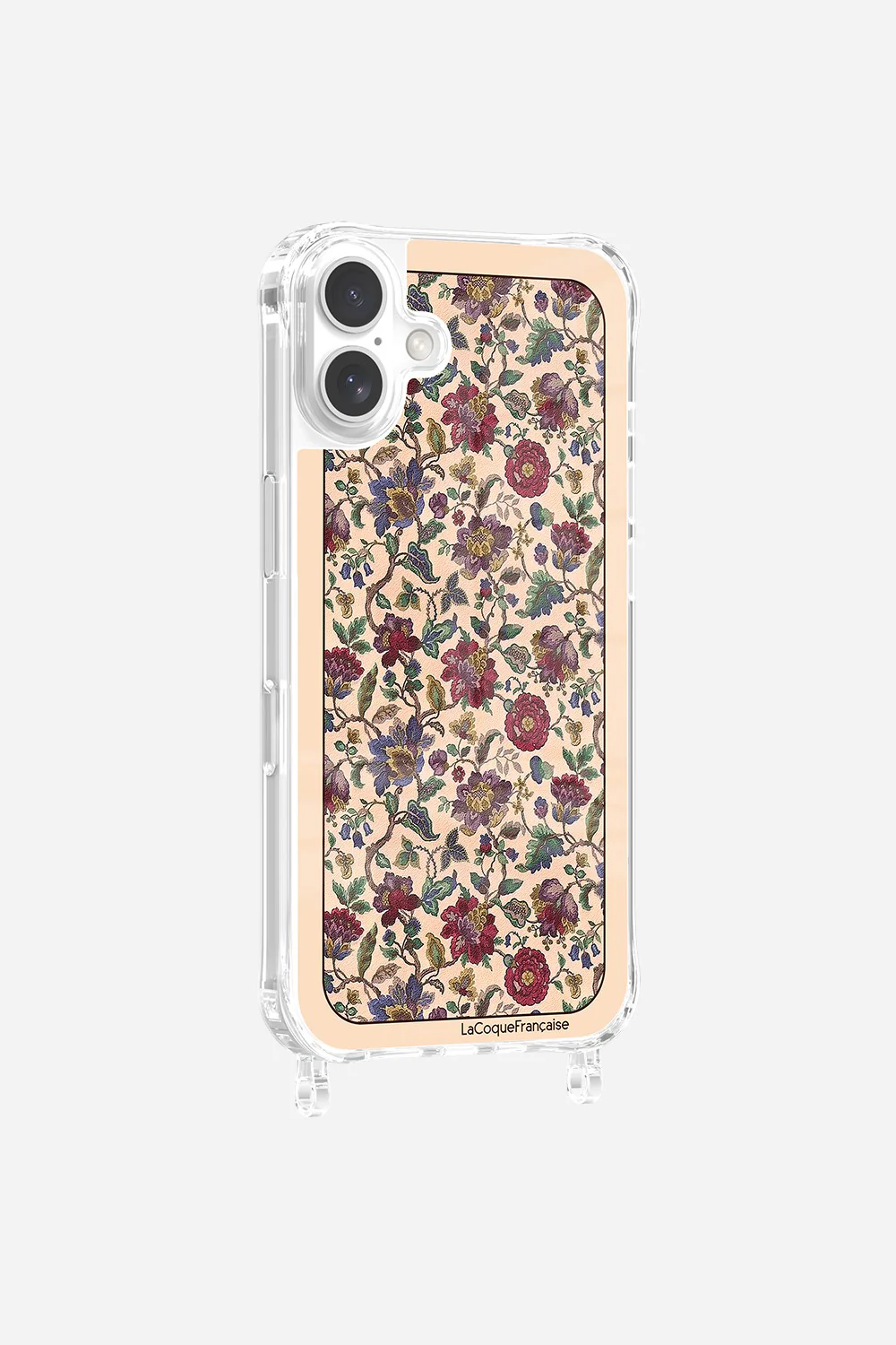 Coque Anneaux Imprimee Foulard Fleurs Rouges - Image 6