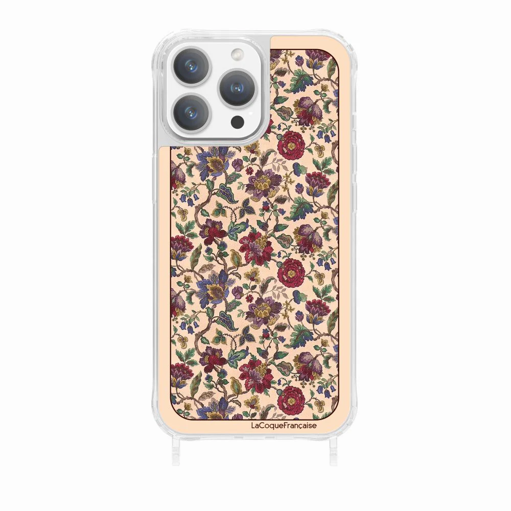 Coque Anneaux Imprimee Foulard Fleurs Rouges - Image 8