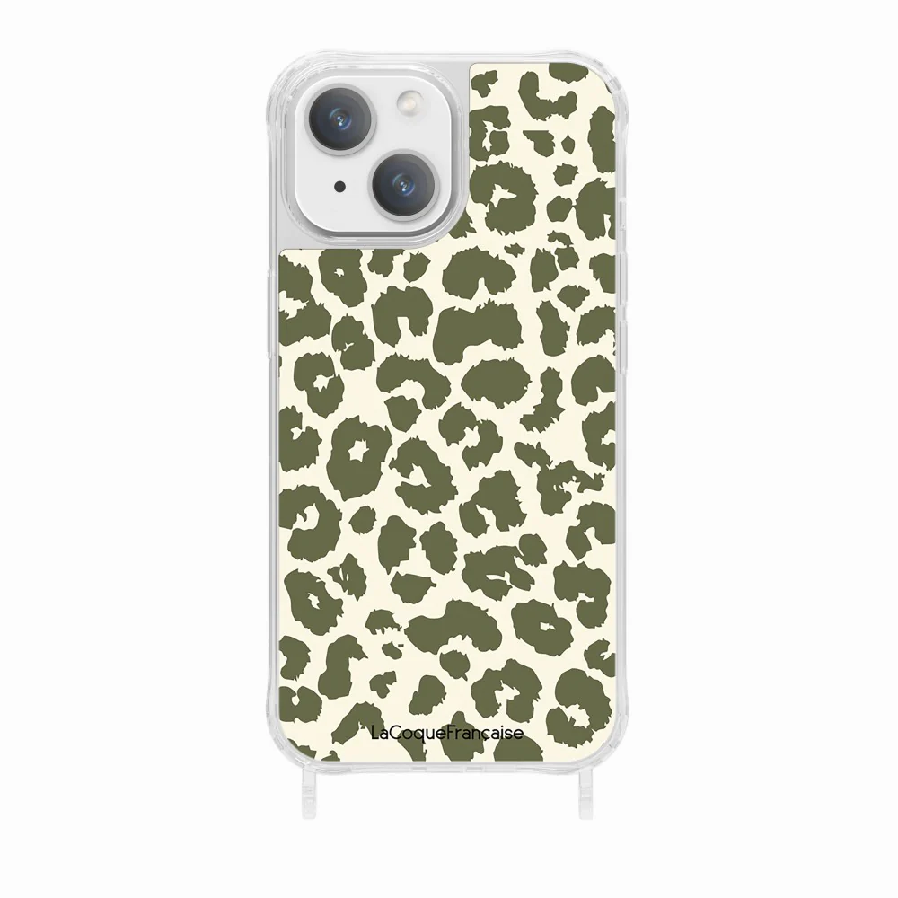 Coque Anneaux Imprimee Leopard Kaki - Image 13