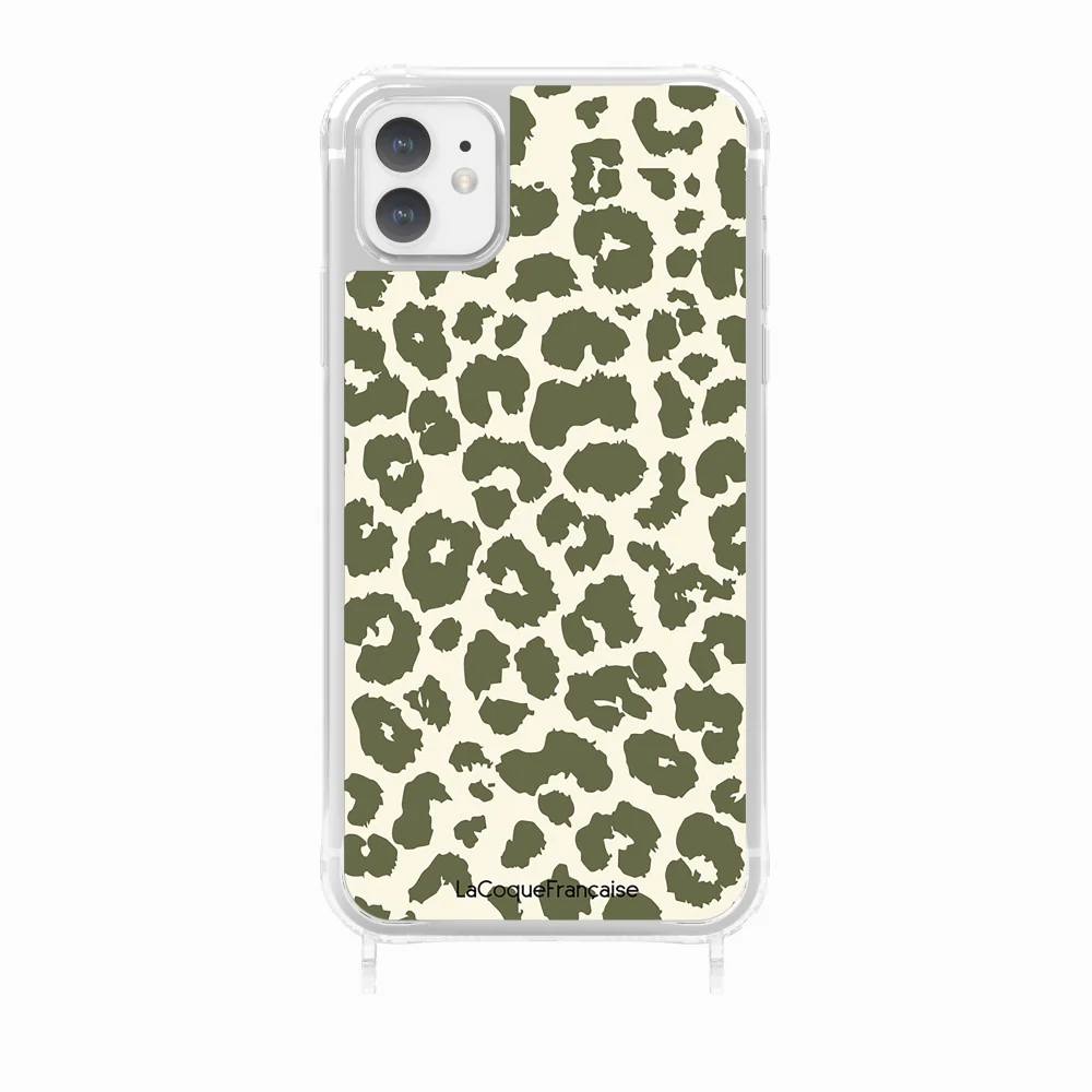Coque Anneaux Imprimee Leopard Kaki - Image 28
