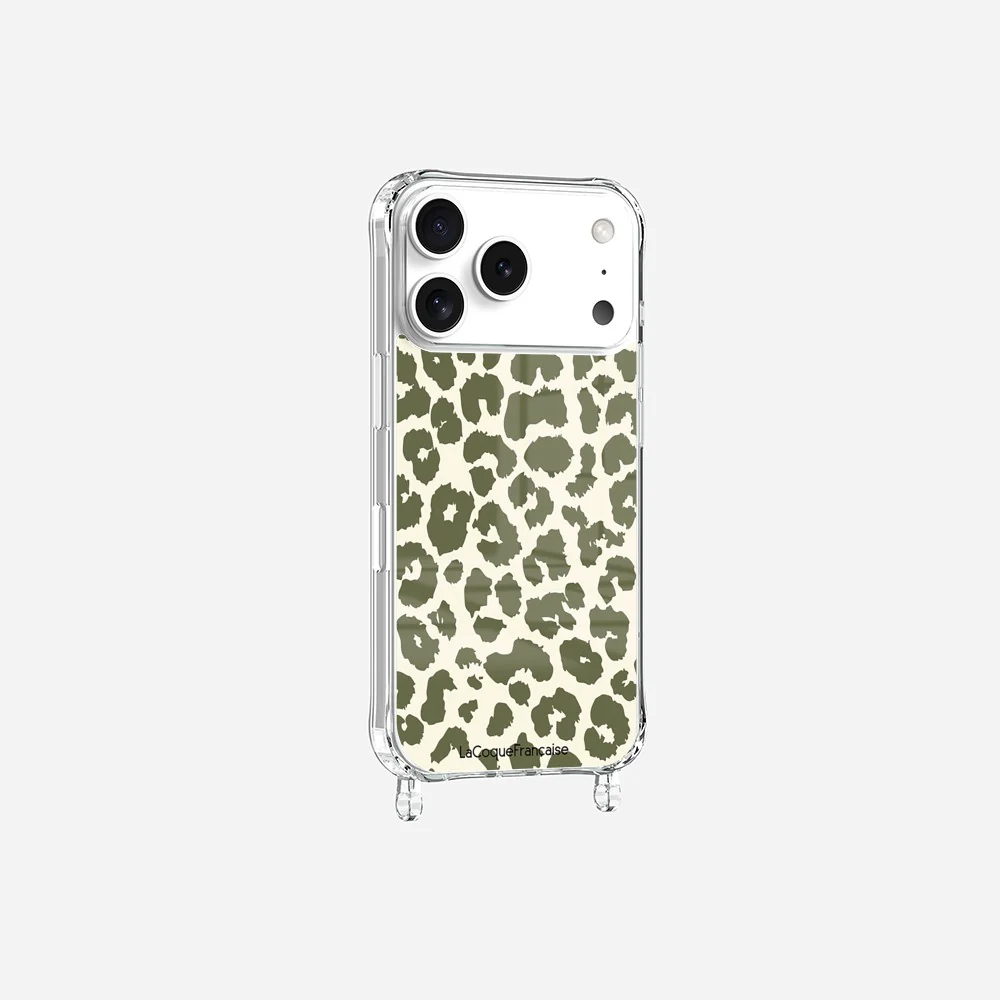 Coque Anneaux Imprimee Leopard Kaki - Image 4