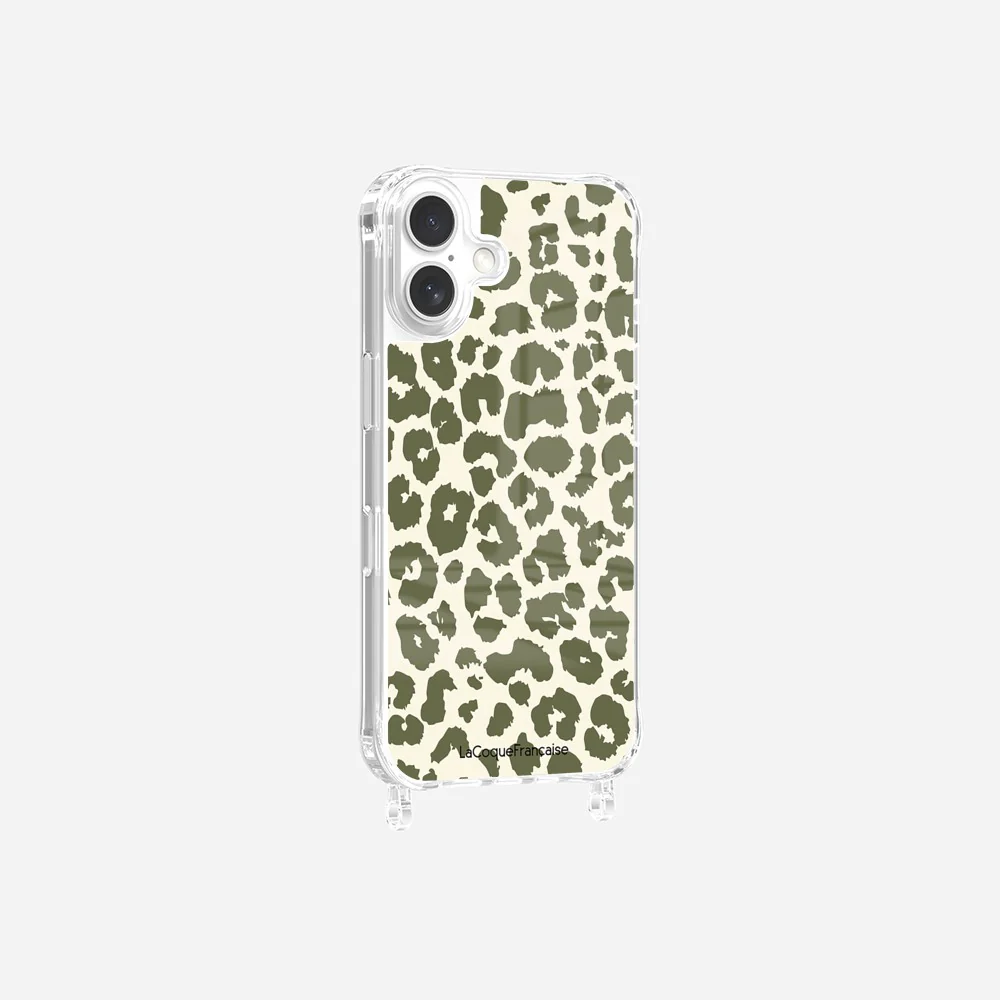 Coque Anneaux Imprimee Leopard Kaki - Image 6