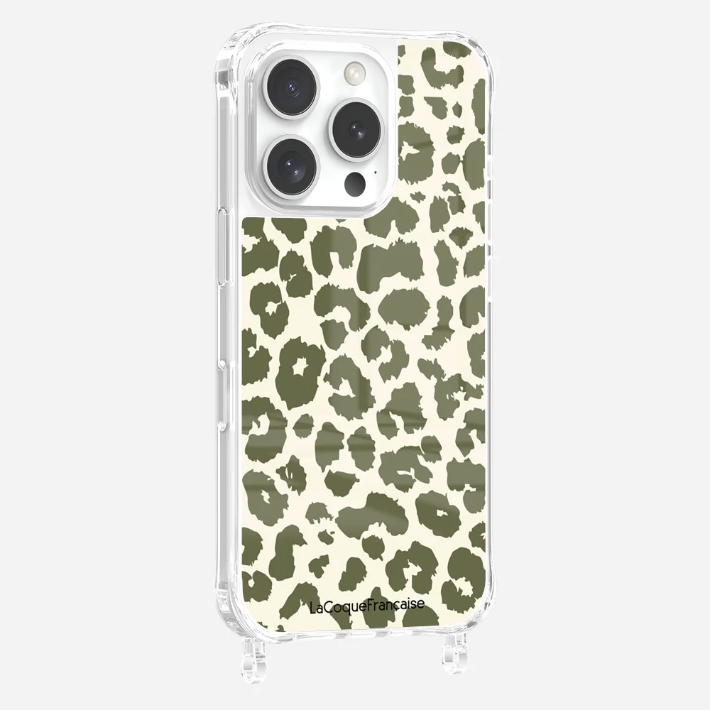 Coque Anneaux Imprimee Leopard Kaki - Image 7