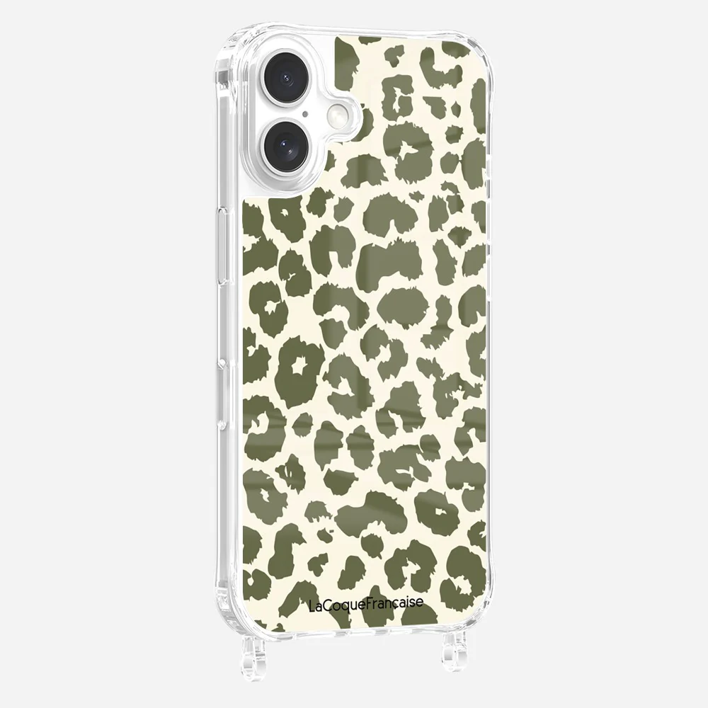 Coque Anneaux Imprimee Leopard Kaki - Image 9