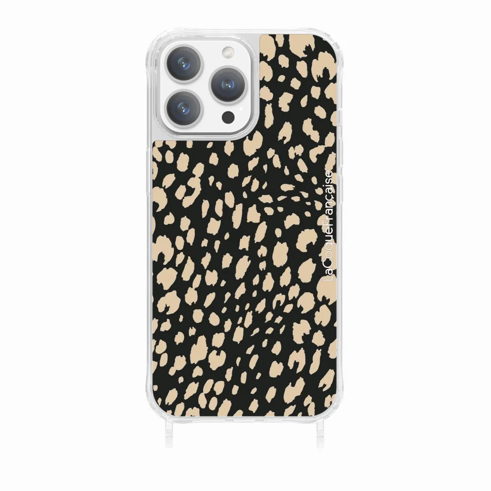 Coque Anneaux Imprimee Leopard Noir Et Beige - Image 11