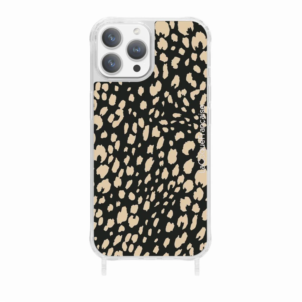 Coque Anneaux Imprimee Leopard Noir Et Beige - Image 16
