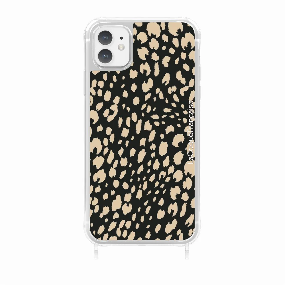 Coque Anneaux Imprimee Leopard Noir Et Beige - Image 24
