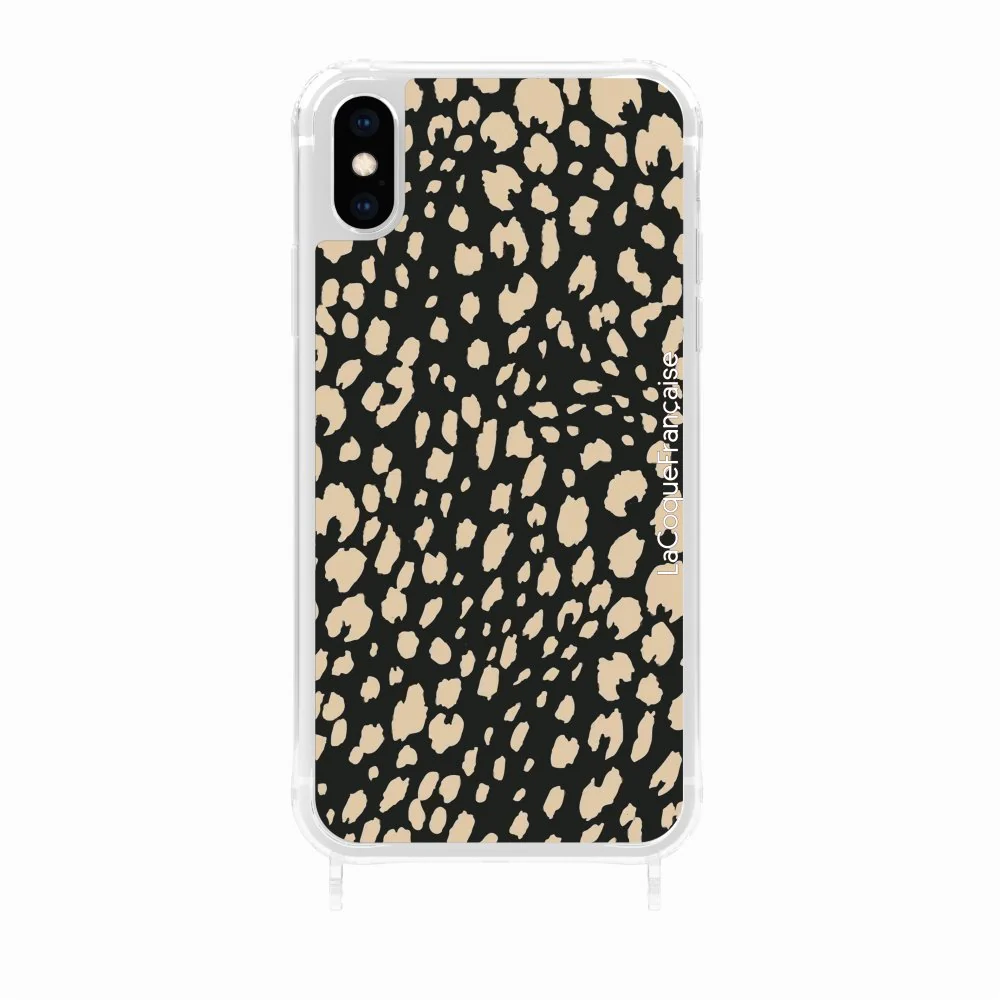Coque Anneaux Imprimee Leopard Noir Et Beige - Image 26