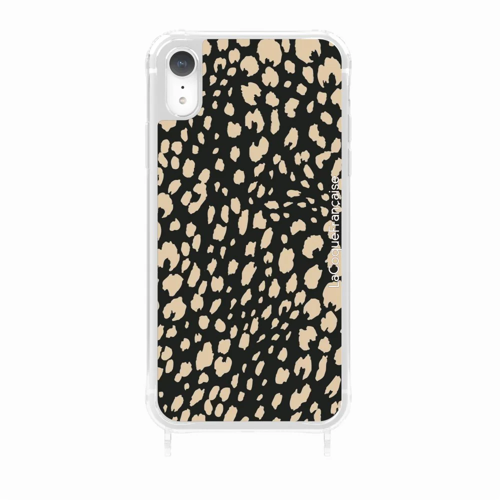 Coque Anneaux Imprimee Leopard Noir Et Beige - Image 27