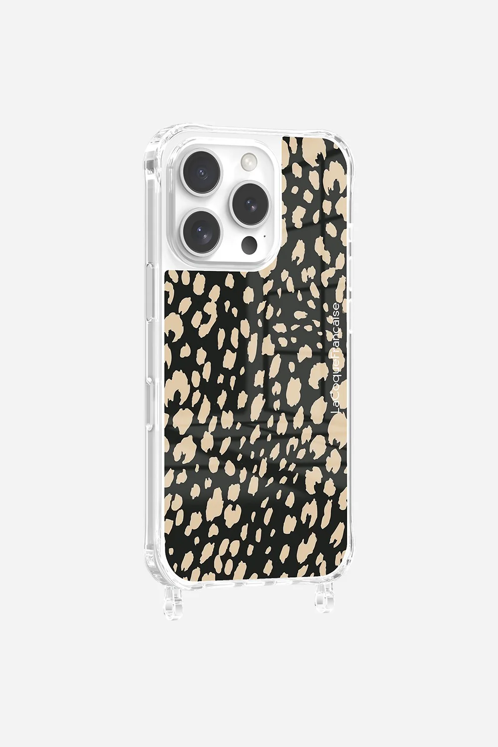 Coque Anneaux Imprimee Leopard Noir Et Beige - Image 3
