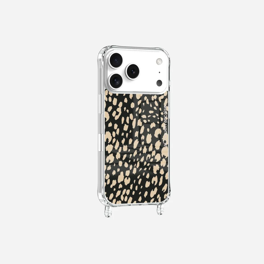 Coque Anneaux Imprimee Leopard Noir Et Beige - Image 30